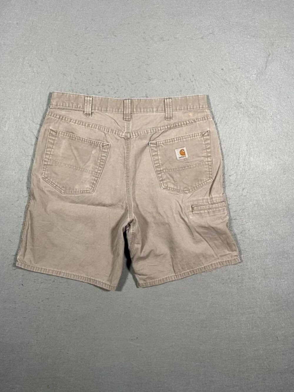 Carhartt Beige Distressed Shorts Workwear Casual W34 I8